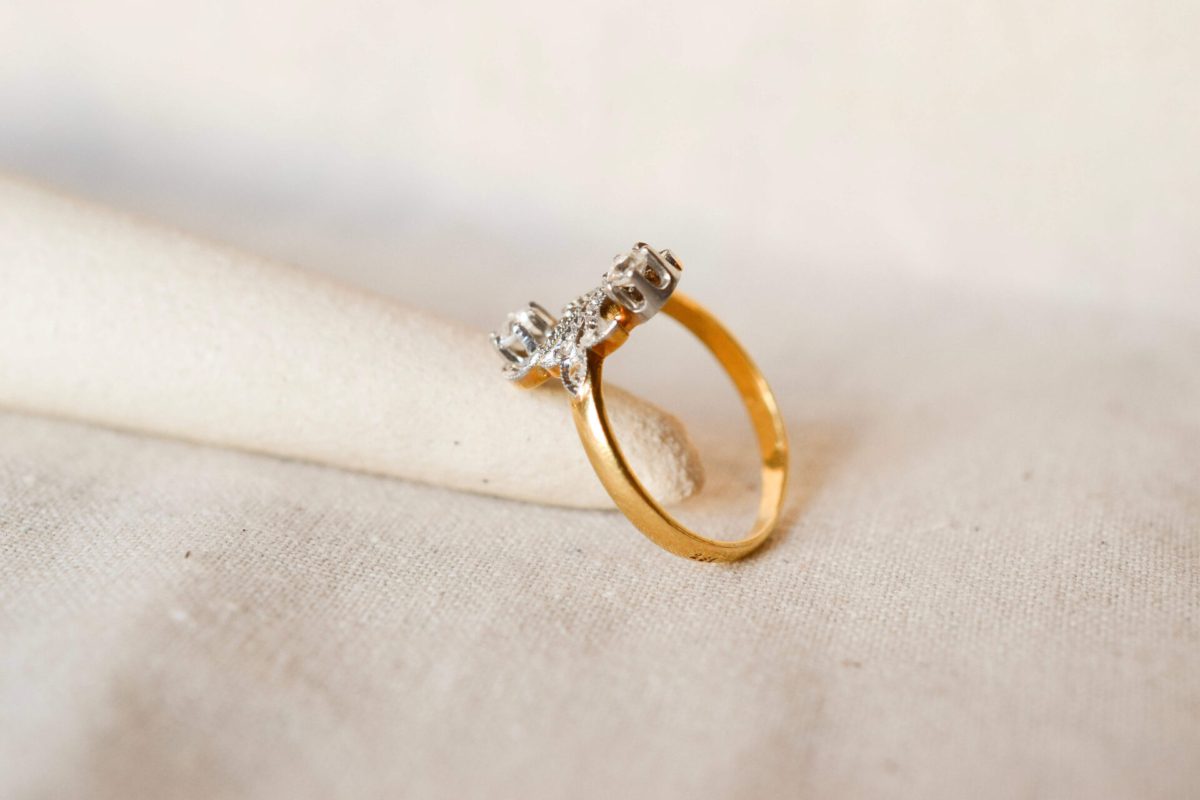 bague vintage toi et moi art nouveau diamants