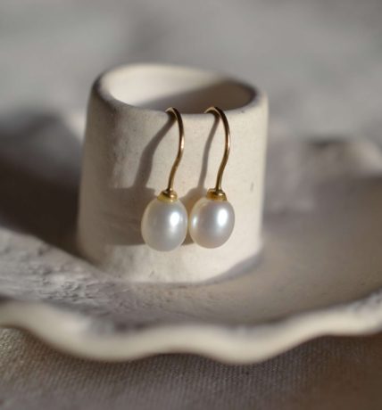 boucles d'oreilles anciennes perle