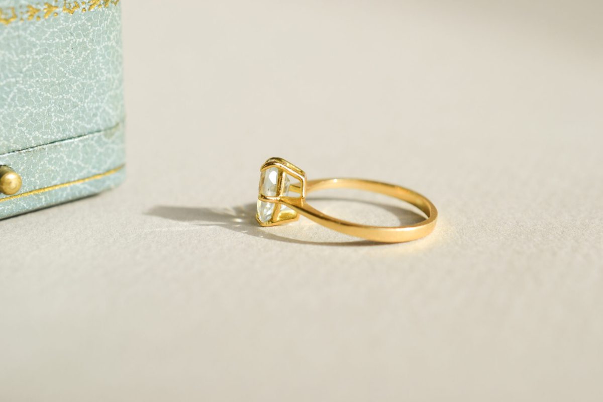 Bague Solitaire Aigue-Marine