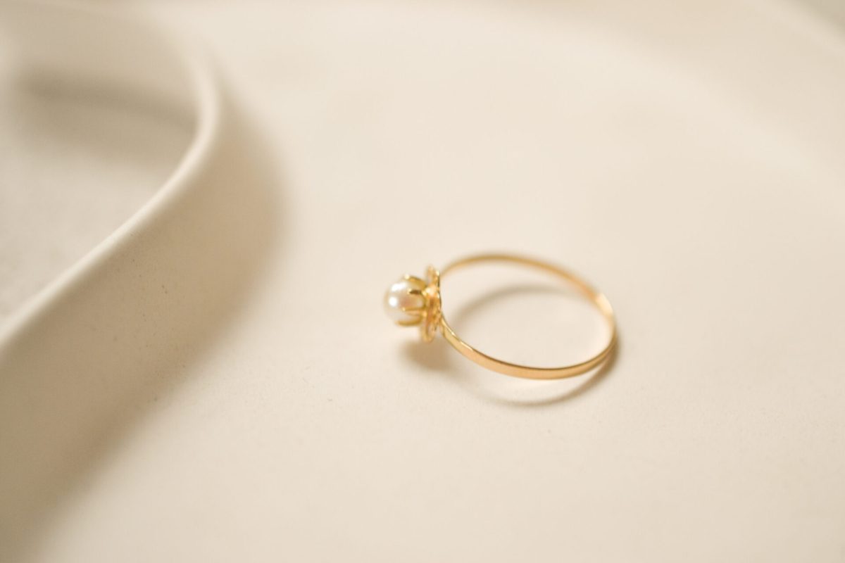 Bague fleur Perle