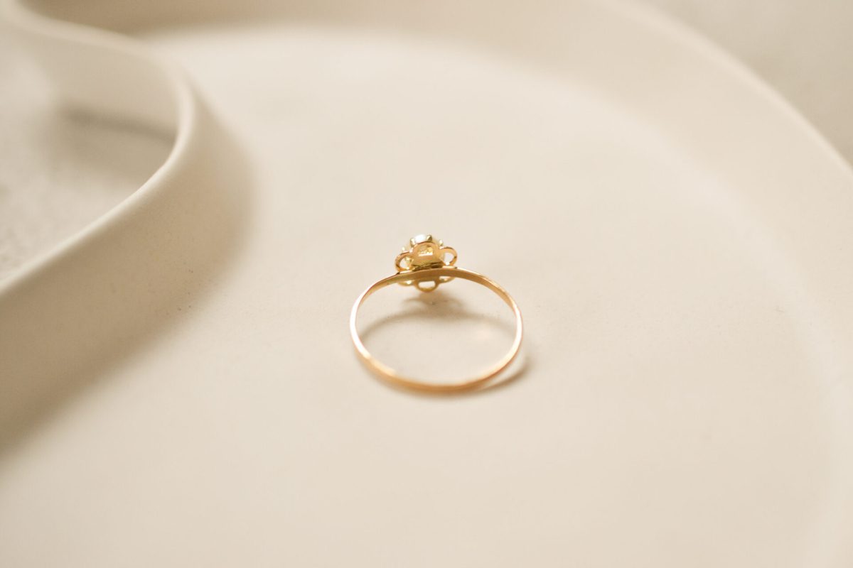 Bague fleur Perle