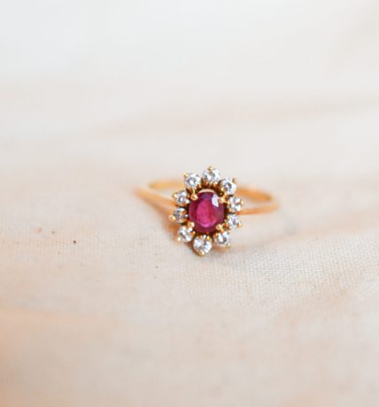 Bague Marguerite Rubellite