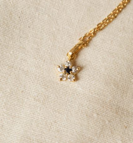 pendentif marguerite saphir or jaune