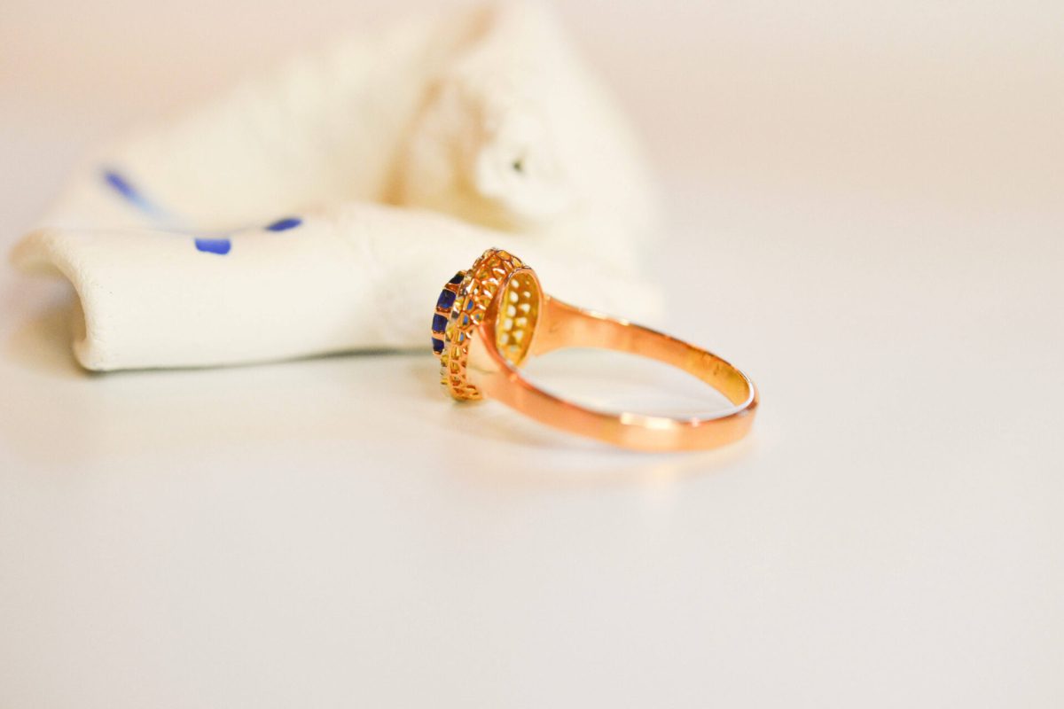 Bague Marguerite Diamants Or Rose